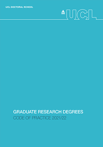 Codes of Practice for Graduate Research Degrees 2021/22